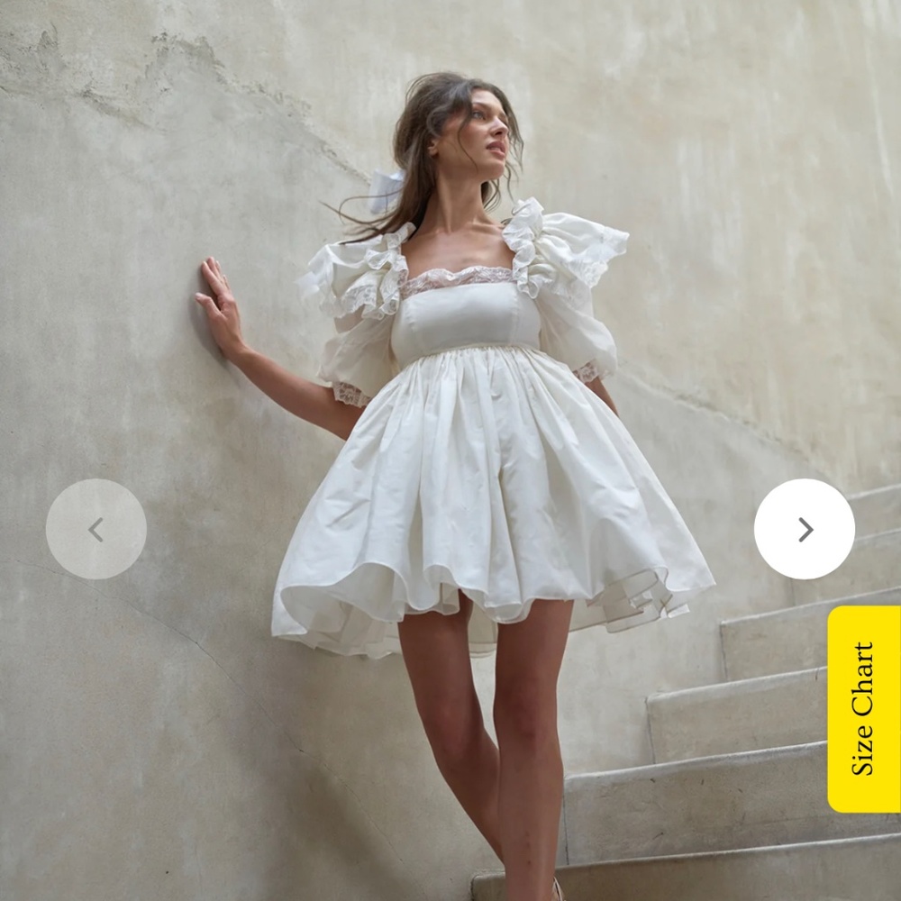 Selkie Ivory Sugarfrill XS EUC